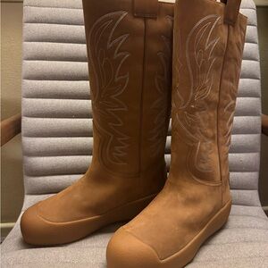 Bally Camel Calf Nubuk Leather Boots “Montana”